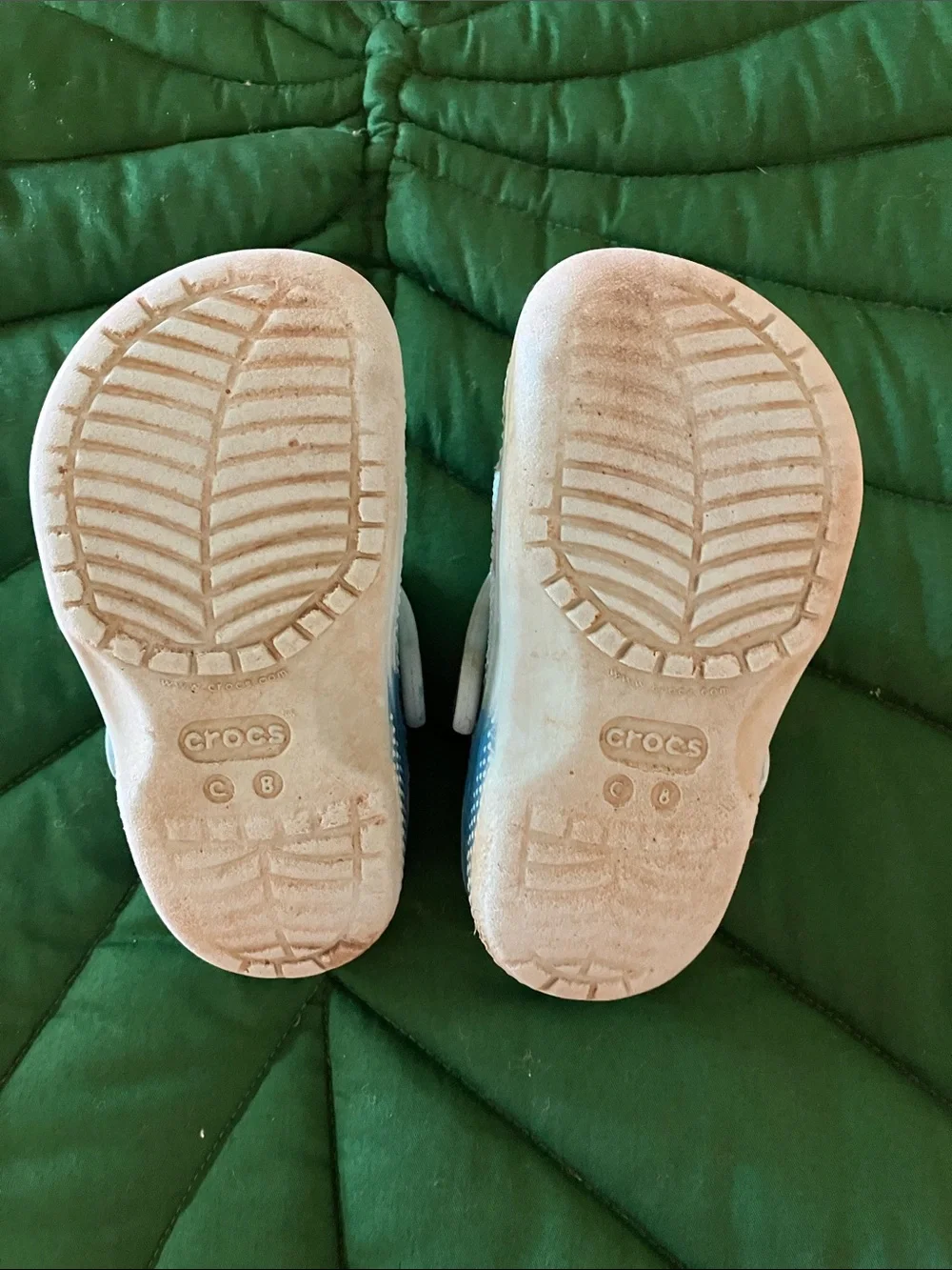Crocs light blue color, kids size C8